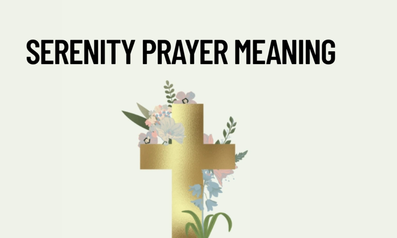 Prayer of Serenity full text with peaceful sunrise symbolizing faith, hope, courage, and inner peace